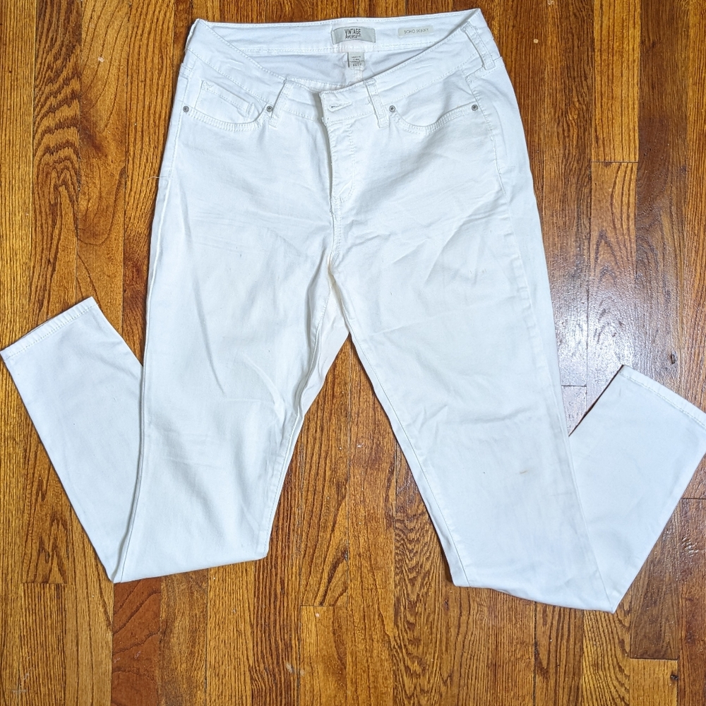Vintage America Women's White Jeans Size 8R/29